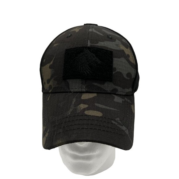 FIELDCRAFT Adjustable Tactical Trucker Hat - Black Camo - Picture 3 of 6